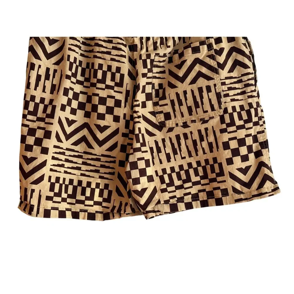 Forever 21 Men Geometric Patchwork Shorts, Size 2XL